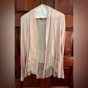 Piazza Del Tempio Silk Cardigan Size M Blush Pink